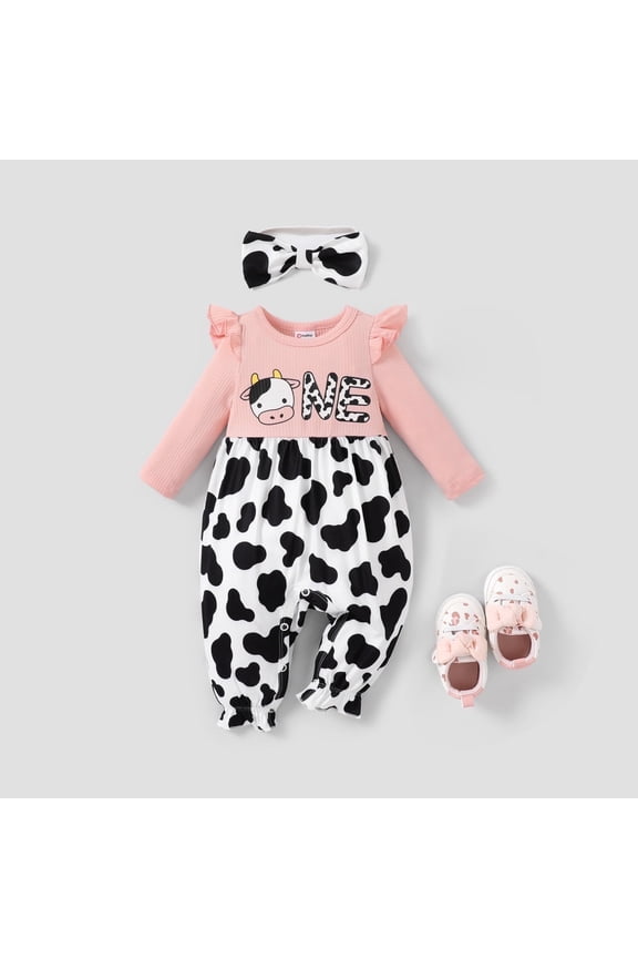 Baby Girl 2pcs Sweet Long Sleeve Jumpsuit Set