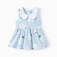 thumbnail image 1 of PatPat Baby Girl Clothing 100% Cotton Peter Pan Collar Floral Print Tank Dress, 1 of 1