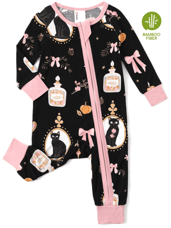 Baby Girl Halloween Pajamas Gift Viscose from Bamboo Footless Sleeper Party Outfit 6-9 Months