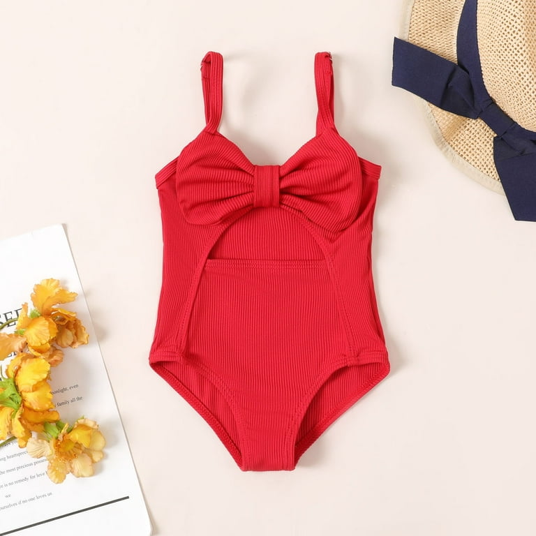 PatPat Baby Girl One-Piece Swimsuits Ruffle Swimwear Newborn