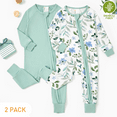 thumbnail image 1 of PatPat Baby Girl Clothes Viscose from Bamboo Snug Fit Footless Zip Bodysuits Sleep N Play Pajamas Baby Girl Gifts 2Pack,0-24 Months, 1 of 14