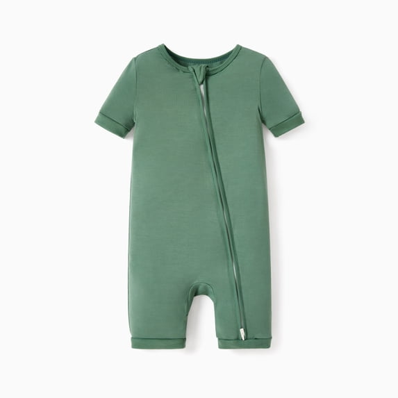 PatPat Baby Romper Viscose from Bamboo 2-Way Zipper Baby Bodysuit