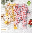 thumbnail image 1 of PatPat Bamboo Baby Pajamas Baby Girl Gifts Snug Fit Zipper Long-Sleeved Baby Bodysuits Sleepwear,2Pack,0-24 Months, 1 of 18
