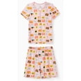 thumbnail image 1 of PatPat Matching Pajamas for Couples Viscose from Bamboo Pajamas Skinny Lightweight Summer Short Sleeve and Shorts Lounge Sleepwear Women Pjs Set Women S-XL, 1 of 8