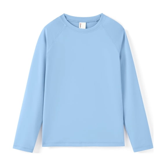 PatPat Boy T Shirts Kids Long Sleeve Solid Crew Neck Tops 5-6Y