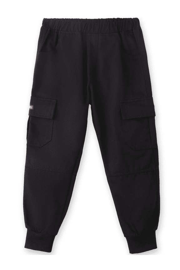 Boys Cargo Pants with Pocket Cotton Solid Sweatpants Size 5-10