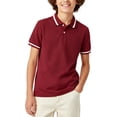 thumbnail image 1 of PatPat Boys Polo Shirts Short Sleeve Collared Button Placket School Tops13-14Y, 1 of 7