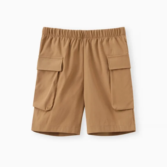 PatPat Boys Shorts Summer Solid Color Casual Pants with Pockets Sizes 5-12