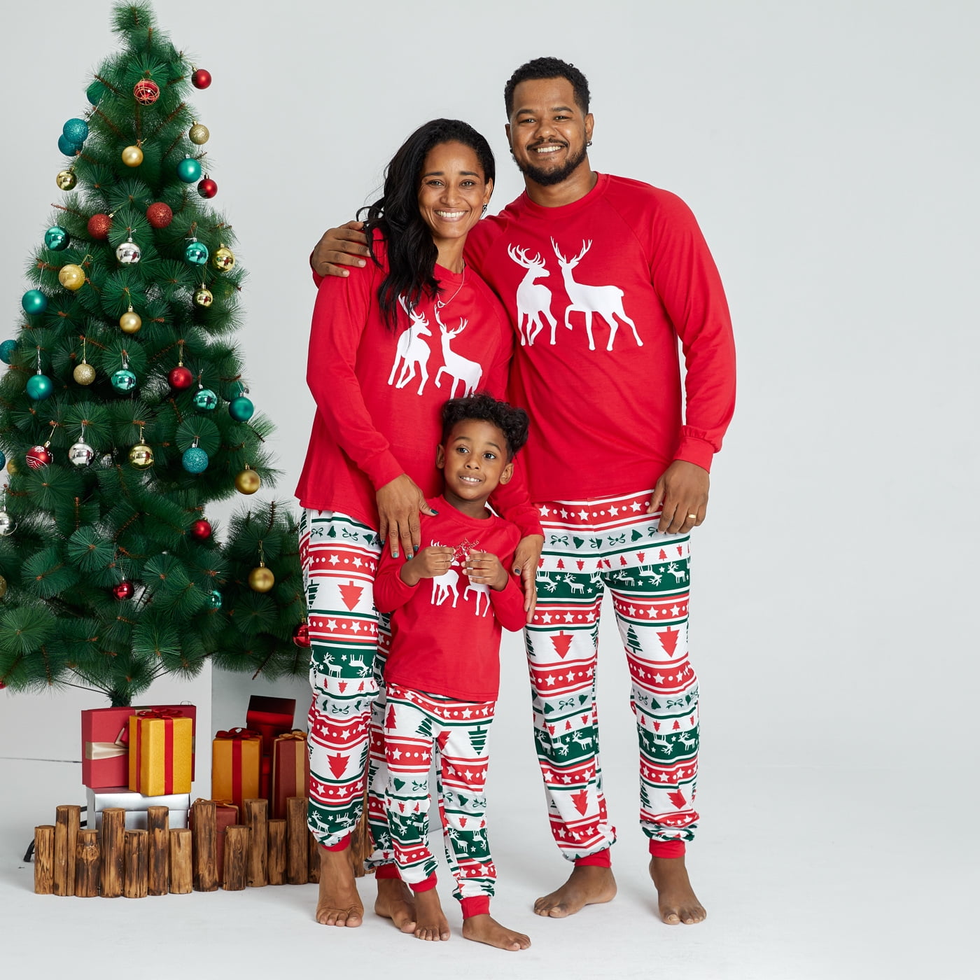 PatPat Christmas Deer Top and Pants, Family Matching Pajamas, Unisex 2 ...