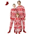thumbnail image 1 of PatPat Christmas Pajamas Family Matching One Piece Pjs for Baby Girls Boys Snowman Onesies with Holiday Hat & Socks, Red, 6-9 Months, 1 of 14