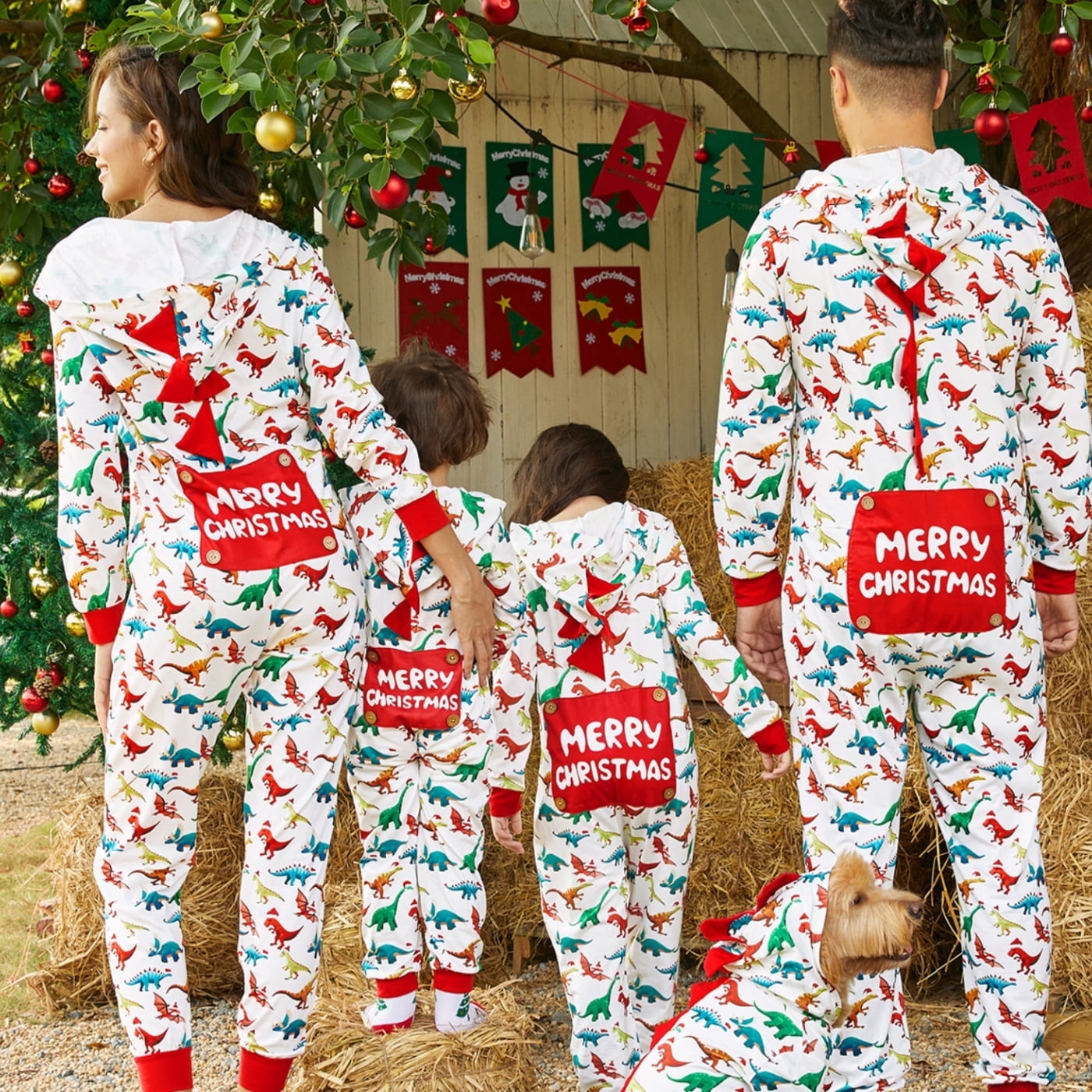 PatPat Christmas Family Matching Pajamas with 3D Design - Flame ...