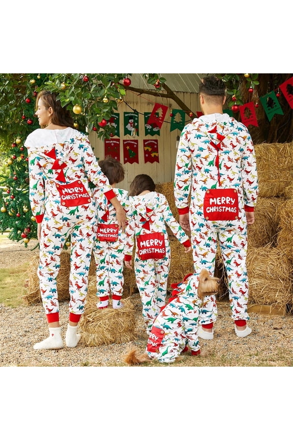 Christmas Family Matching Pajamas for Women One Piece Hooded Dinosaur Costume Adult PJs Matching Pajamas for Couples Holiday Loungewear with Socks Women XXL