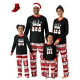 thumbnail image 1 of PatPat Family Christmas Pajamas for Women Matching 2 Piece Long Sleeve Snowman Top and Plaid Pants Set Christmas Pjs with Socks Women M, 1 of 10