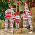 PatPat Christmas Pajamas Allover Print Women Onesies Pjs Family Matching Outfits with Hat, Red