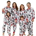 thumbnail image 1 of PatPat Christmas Pajamas Family Matching Allover Print Long-sleeve Zipper Onesies Pajamas for Women, White, L, 1 of 9