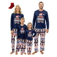 thumbnail image 1 of PatPat Christmas Pajamas Family Matching Pajamas Sets Long Sleeve 2 Piece Holiday Pjs with Cute Gingerbread Man Pattern for Kids Girls Boy with Socks, Royal Blue, 8-9 Years, 1 of 12