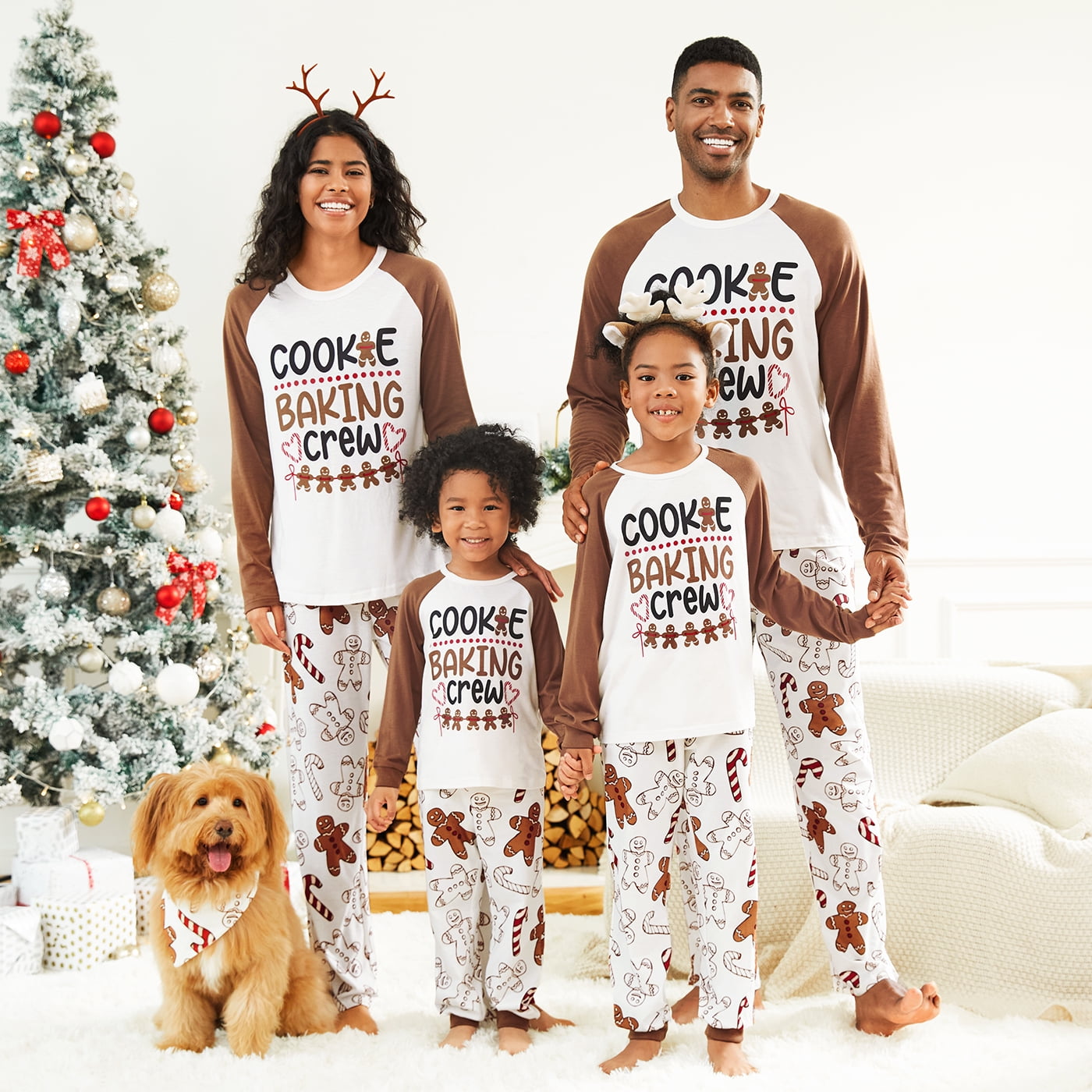 Family Gingerbread Christmas Pajama Shorts Family Short Sleeve - Main Image