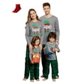 thumbnail image 1 of PatPat Christmas Womens Pajamas Set Long Sleeve Top and Green Plaid Pant Family Matching Pjs Gifts Lounge Outfit Sets with Socks, 2-Piece, Size XL, 1 of 9