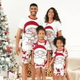 thumbnail image 1 of PatPat Christmas Pajamas Family Matching Santa & Letter Graphic Tees and Shorts Pj Sets for Women, White/Red, XXL, 1 of 21
