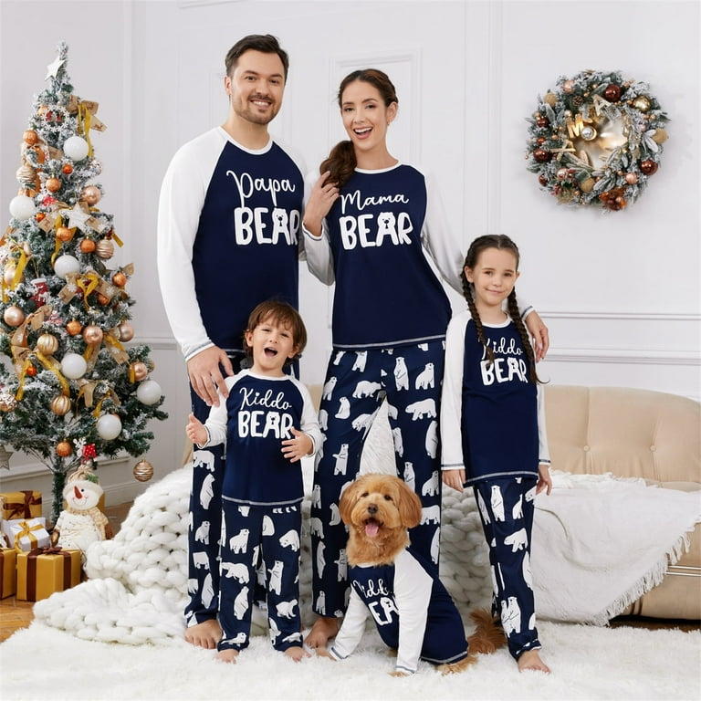 PatPat Christmas Pajamas for Woman Men Kids Family Pajamas