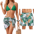 thumbnail image 1 of PatPat Bikini Sets For Women Bathing Suits Tropical Green Beach Coverup with Hair Accessories Matching Swimsuits for Couples Gifts, 1 of 15