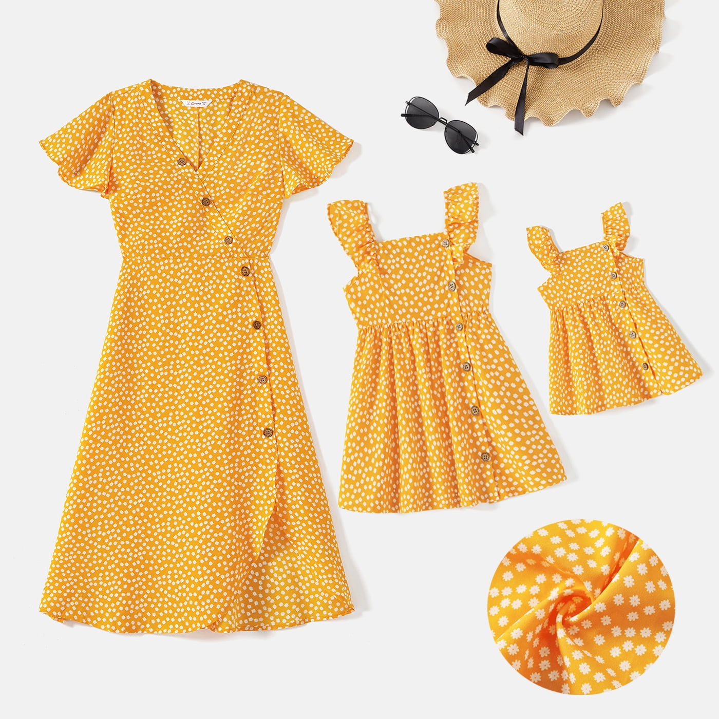 Mommy and me yellow dresses deals