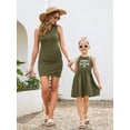 thumbnail image 1 of PatPat Family Matching Dresses Green Women S Mommy and Me 95% Cotton Sleeveless Dresses, Women Dress, 1 of 11