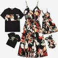 thumbnail image 1 of PatPat Family Matching Large Floral Wrap Front Strap Dress and Colorblock T-shirt Sets Boy 2-9T, 1 of 7