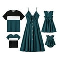 thumbnail image 1 of PatPat Family Matching Outfits Mommy and Me Cami Dresses and Short-sleeve Tee Sets, Baby Girl: 6-9M, 1 of 9