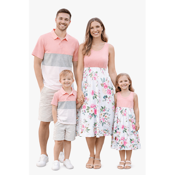 PatPat Baby Girl Clothes Floral Romper Outfit with Ruffle Sleeves and Bow Infant Bodysuit for Newborn Family Matching Outfits Mommy and Me Dresses, Baby 12-18M