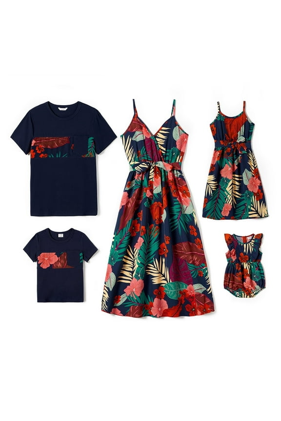 Women Dresses Mommy and Me Family Matching Outfits and Sleeveless Hawaiian Vacation Casual Beach Dresses for Women Sundresses, Womens M