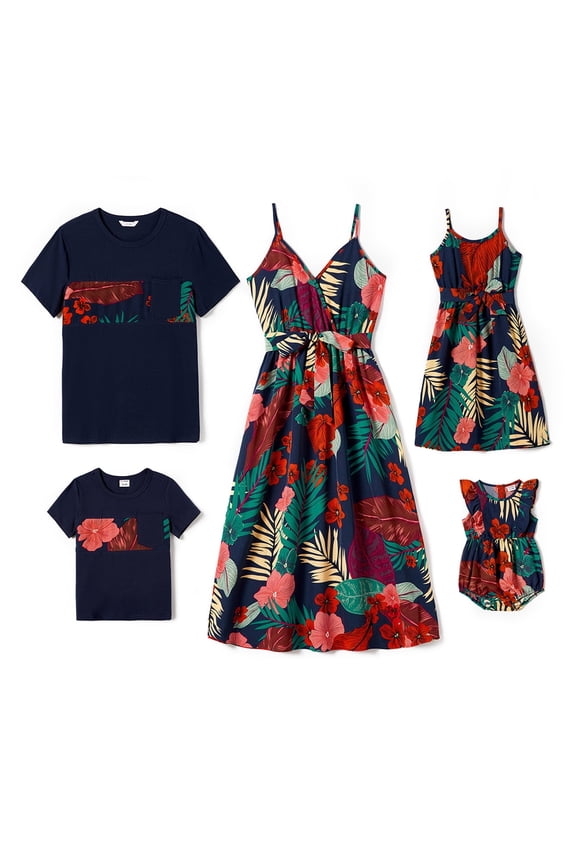 Girls Dresses Mommy and Me Family Matching Outfits and Sleeveless Hawaiian Vacation Beach Dresses, Girl 2 Years