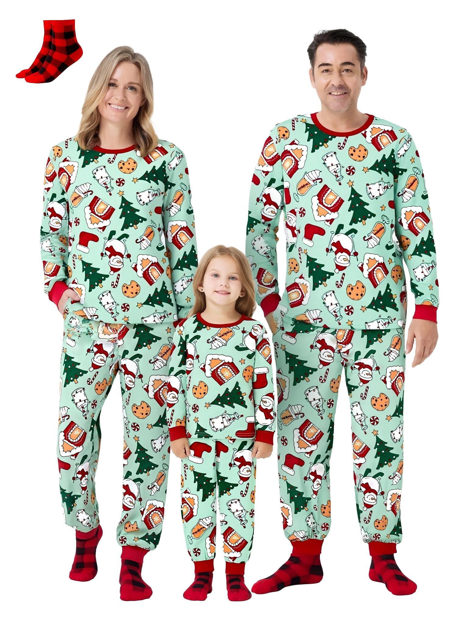 PatPat Womens Family Matching Pajamas Allover Christmas Tree Snowman ...