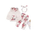 thumbnail image 1 of PatPat Floral Pocket Cotton Hoodie & Pants Outfit Set (Girl's), 1 of 3