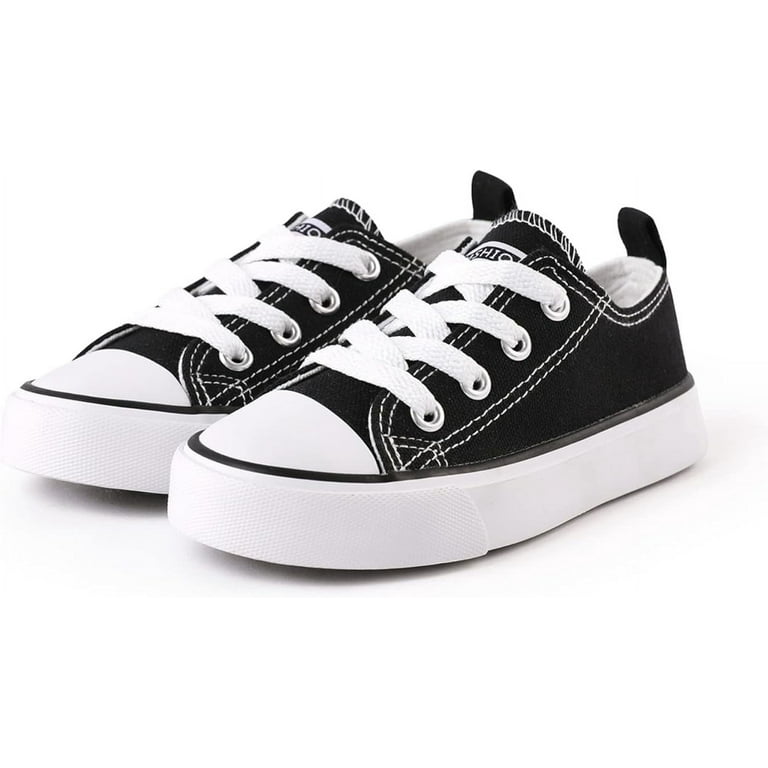 PatPat Girls Boys Sneaker Shoes Lace Up Canvas Fashion Back to