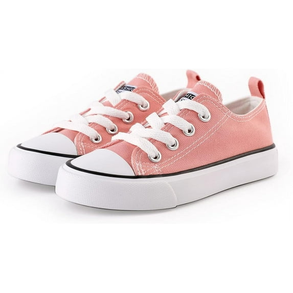 PatPat Girls Boys Sneaker Shoes Lace Up Canvas Fashion Back to School Walking Tennis Running Shoes (Toddler to Little/Big Kid)