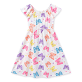 thumbnail image 1 of PatPat Girls Dress Square Neck Flutter Sleeve Dress All Over Butterfly Print Casual Kids Summer Dress 5-12Y, 1 of 8