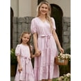 thumbnail image 1 of PatPat Girls Dresses Mommy and Me Vacation Outfits Pink Wedding Guest Dresses Maxi Sleeveless Casual Summer Dresses for Girls,S-XL, 1 of 12