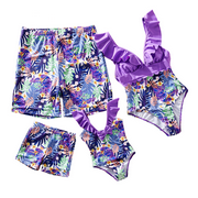 PATPAT Toddler Girls One Piece Swimsuits Cute Swimwear Family Matching Bathing Suit for Women Men Girls Boys