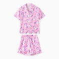 thumbnail image 1 of PatPat Girls Pajamas Button Down Collared Top and Ruffled Shorts Pajama Sets Sizes 5-11, 1 of 9