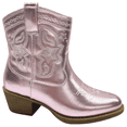thumbnail image 1 of PatPat Girls Pink Cowgirl Boots Size 13, Mid Calf Platform Horse Riding Shoes Embroidered Pointed Toe Cowboy Boots with Side Zipper, 1 of 7
