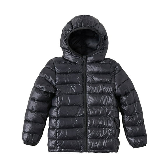 PatPat Kid Boys Girls Puffer Jacket Lightweight Zipper Winter Coat Size 4-13