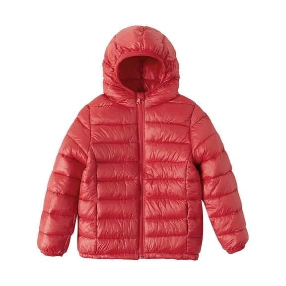 PatPat Kid Boys Girls Puffer Jacket Lightweight Zipper Winter Coat Size 4-13
