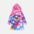 thumbnail image 1 of PatPat Kid Girl Butterfly Print Tie Dyed Hooded Sweatshirt, 1 of 8