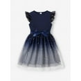 thumbnail image 1 of PatPat Kid Girl Glitter Dress Star Flutter-sleeve Belted Casual Tunic Playwear Basic Party Dresses, 1 of 6