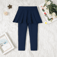 thumbnail image 1 of PatPat Kid Girl Ruffle Overlay 2 In 1 Leggings royalblue Size 2 Years, 1 of 9