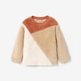 thumbnail image 1 of PatPat Kid Girl Sweet Colorblock Fleece Pullover Sweatshirt Size 5-12, 1 of 7