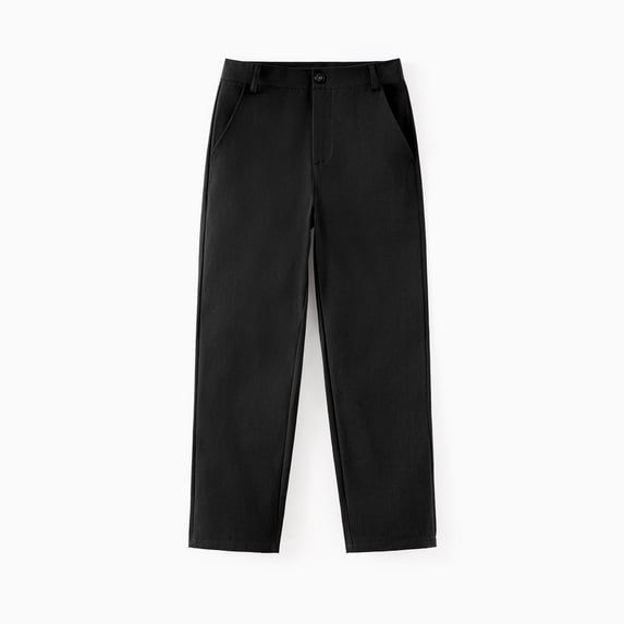 PatPat Kids Casual Pants Solid Straight Leg Pants with Pockets 11-12Y