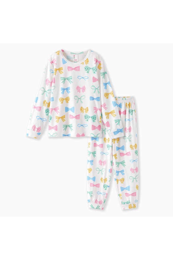 Kids Pajamas 2-Piece PJ Set Long Sleeve Sleepwear Loungewear 8-9 Years