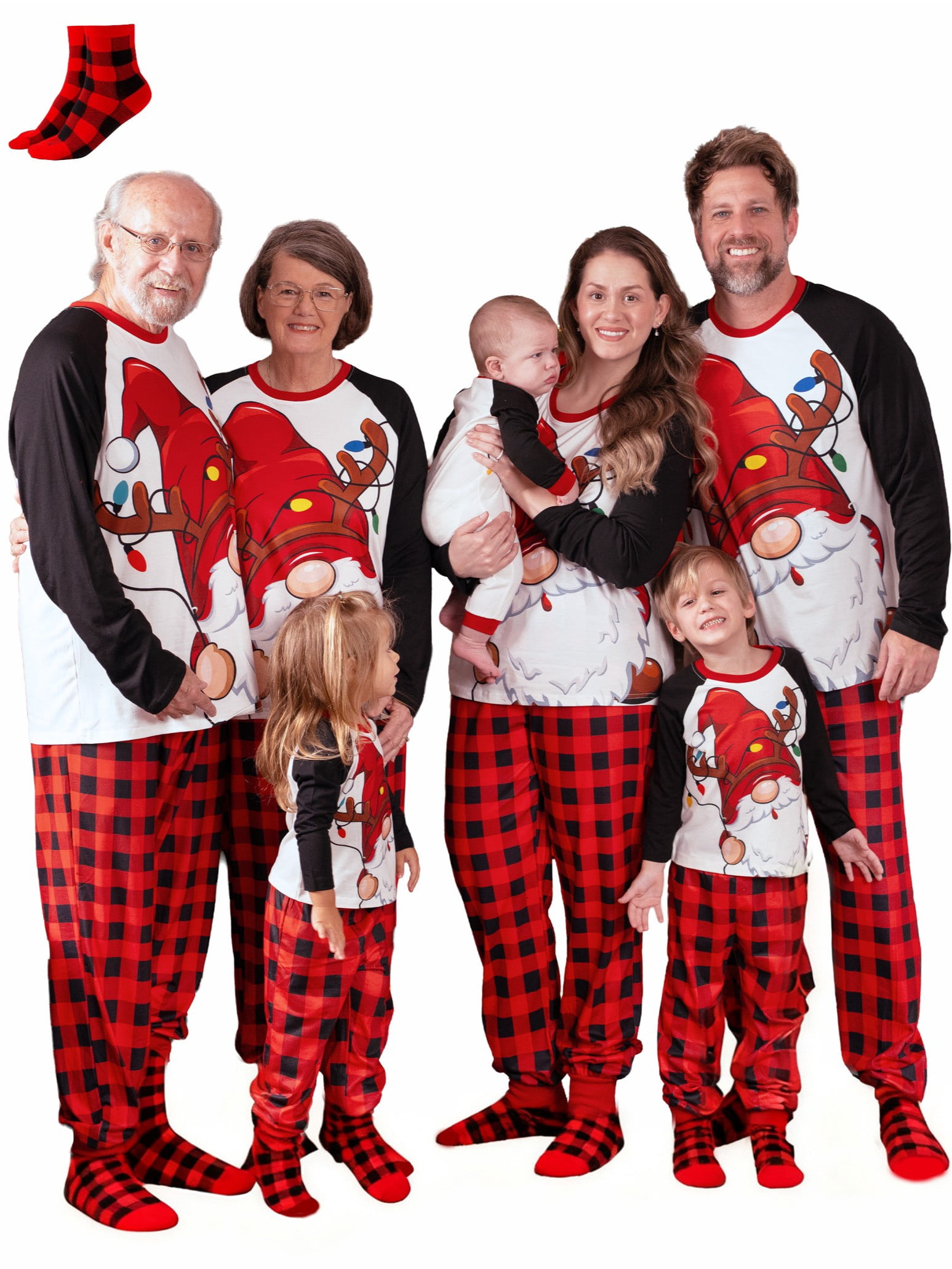 PatPat Kids Pjs Christmas Family Matching Santas Print Pajamas Sets ...